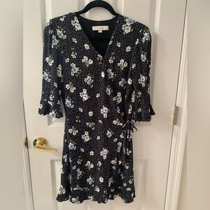 Loft wrap around dress with built in shorts size 6
